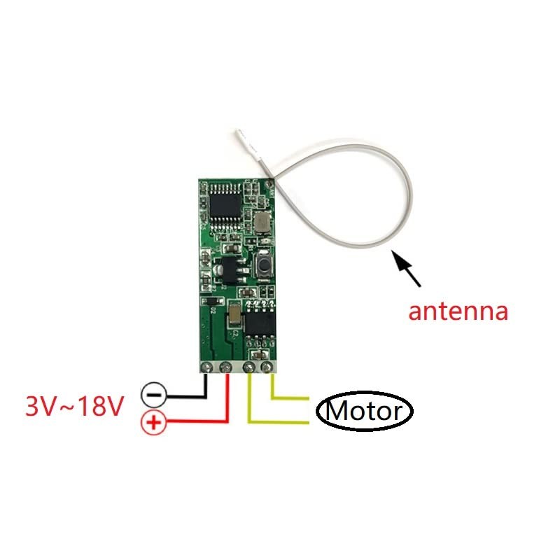 12V DC Motor Drive Forward Reverse Controller Module Switch 3V18V 433Mhz gallery