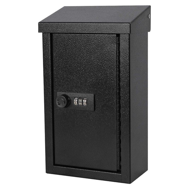 Wallmounted Key Drop Box With Combination Lock Metal Mailbox Indoor&outdoor Stor