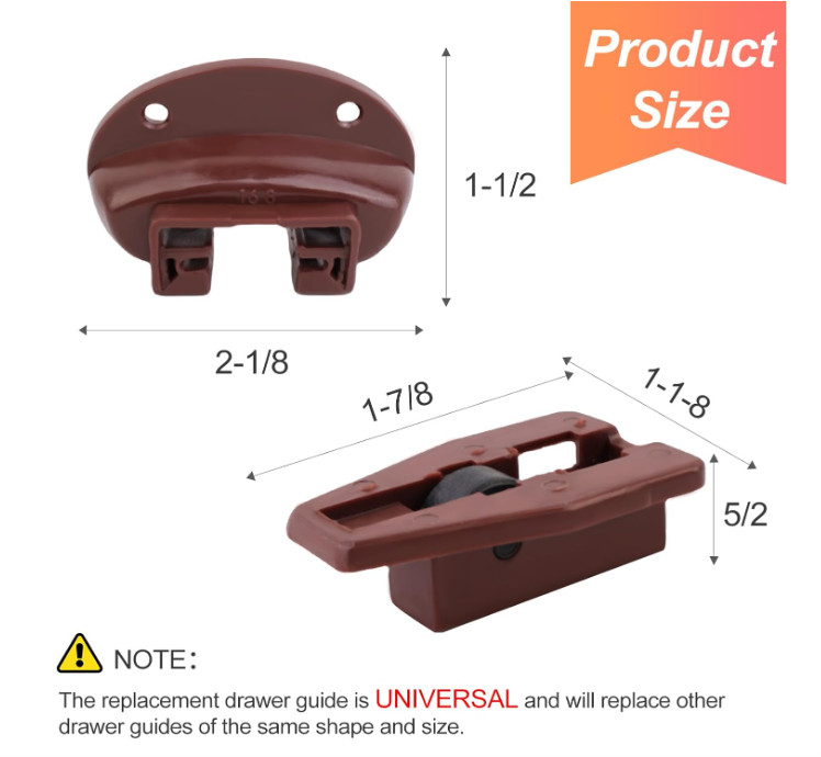 Fit for kenlin Rite-Trak II Replacement Drawer Track Slide Kit #168, 10 Set of gallery