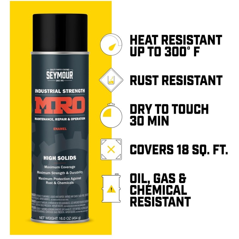 Industrial MRO High Solids Spray Paint – Gloss White 16oz