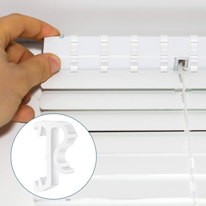 Blind Valance Window Blind Clips 1 Inch Hidden White Plastic Valance Retainer... gallery