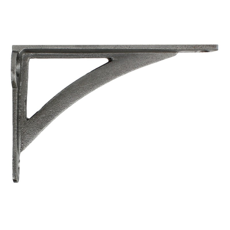 2 Small Simple Glazed Cast Iron Shelf Brackets Corner Braces Gray 4.5 x 3 inch gallery