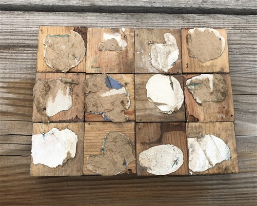 24 Mini Plinth Blocks, Bullseye Rosette, Architectural Salvage, Wood Trim D6 gallery