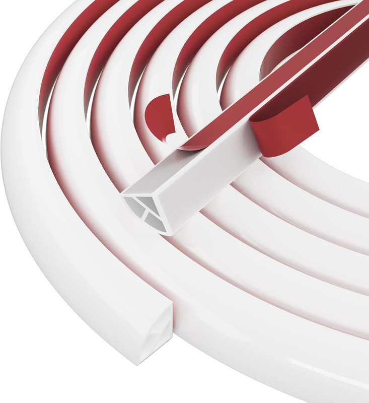 Flexible Quarter Round Molding Bendable Molding Trim,Peel and Stick Silicone Rub