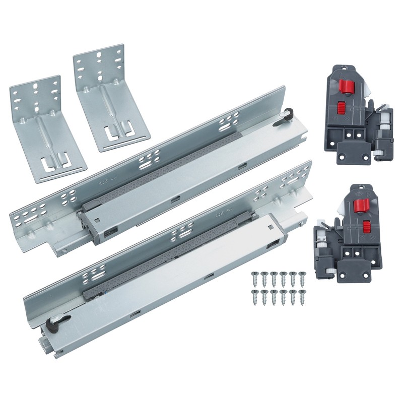 1Pair 12Inch Undermount Soft Close Drawer Slides with 3D Adjustable Lock Device