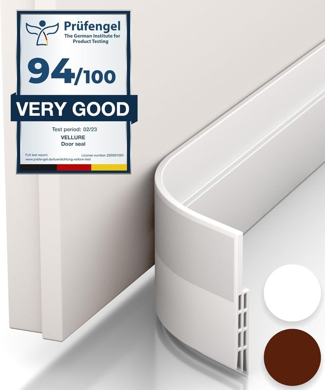 Vellure® Door Draft Stopper for Bottom of Door - Premium Door Sweep for Bottom