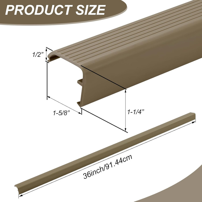 2 Packs Residential Threshold Cap 36'' Traditional Fixed Vinyl Cap Exterior Door gallery