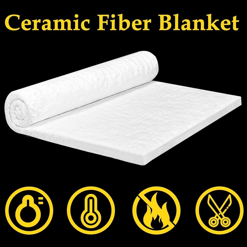 Versatile Fireproof Ceramic Fiber Blanket 1" Thick - 2400°F Rated Insulation gallery
