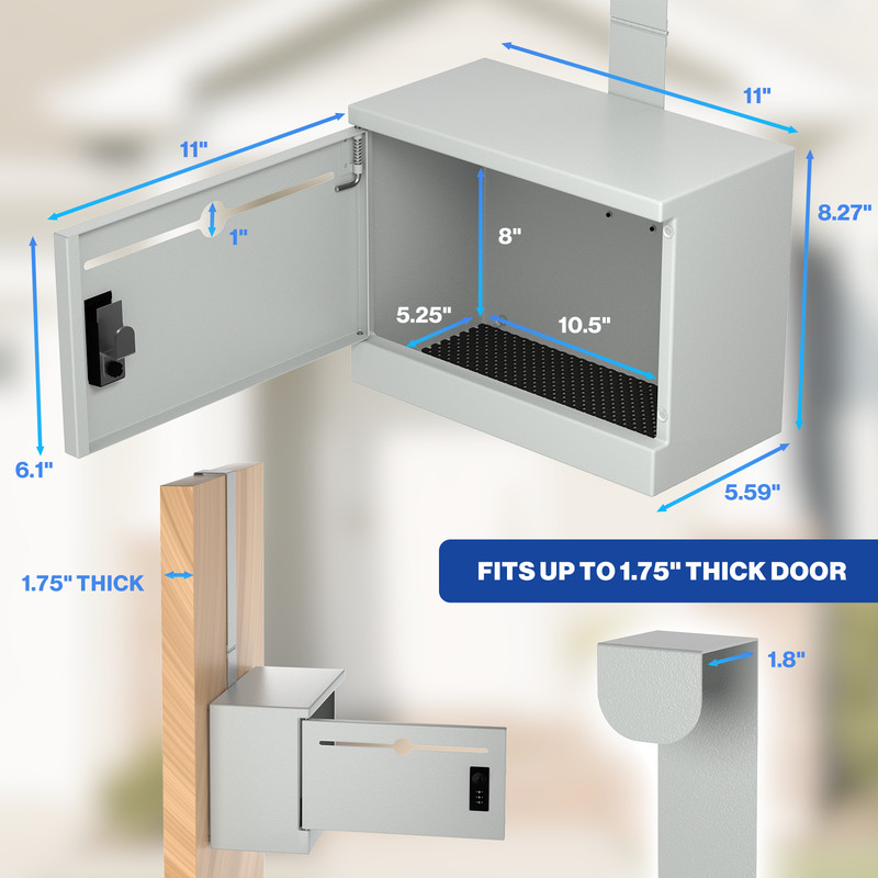 Pochar Over-the-Door Steel Box - Specimen Containers, Payment Drop box, Key Drop gallery