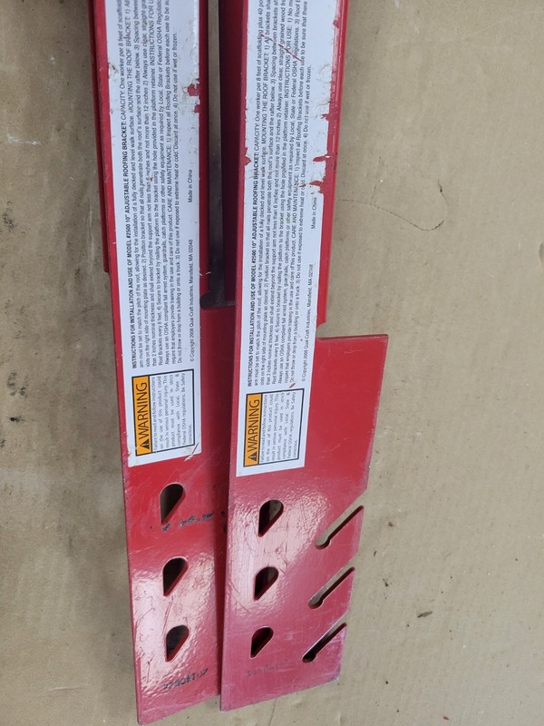 (QTY 2) Qualcraft 2500 10-Inch Adjustable Roofing Bracket Red gallery