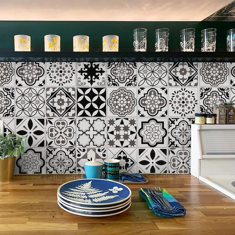 Backsplach Kitchen Contact Paper Tile Wallpaper Peel and Stick Wallpaper