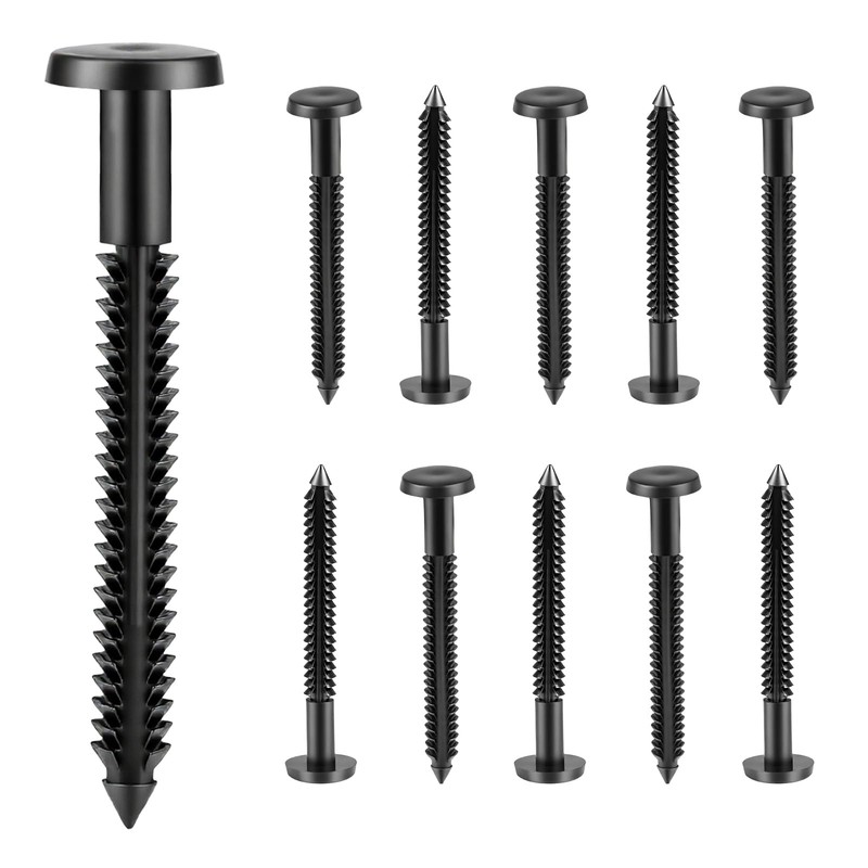 80-Pack 3 Inch Vinyl Shutter Fasteners Black Window Pegs Peg Lok Pins Screws
