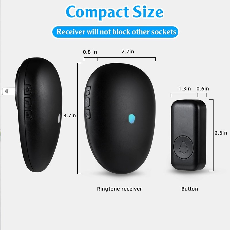 Wireless Infrared Motion Sensor Doorbell Plug & Play 57 Melodies Security Kit gallery