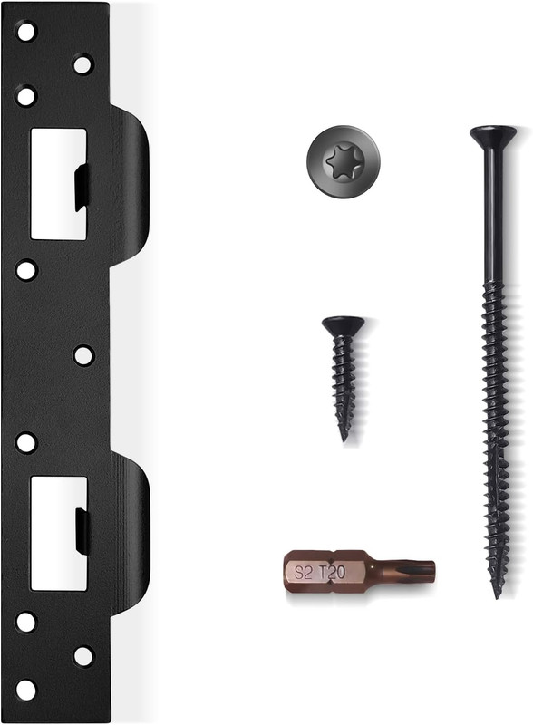 Door Strike Plate Double Opening, with Reinforced Torx/Star Screws & Bit, Reinfo