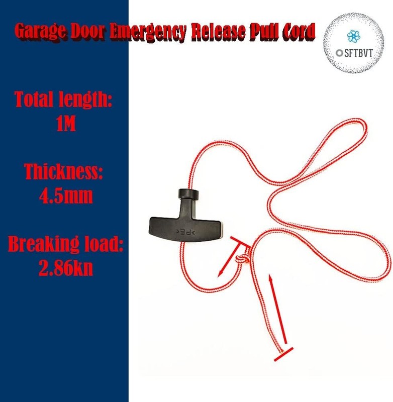 Garage Door Emergency Release Pull Cord with Handle Opener, Attic... gallery