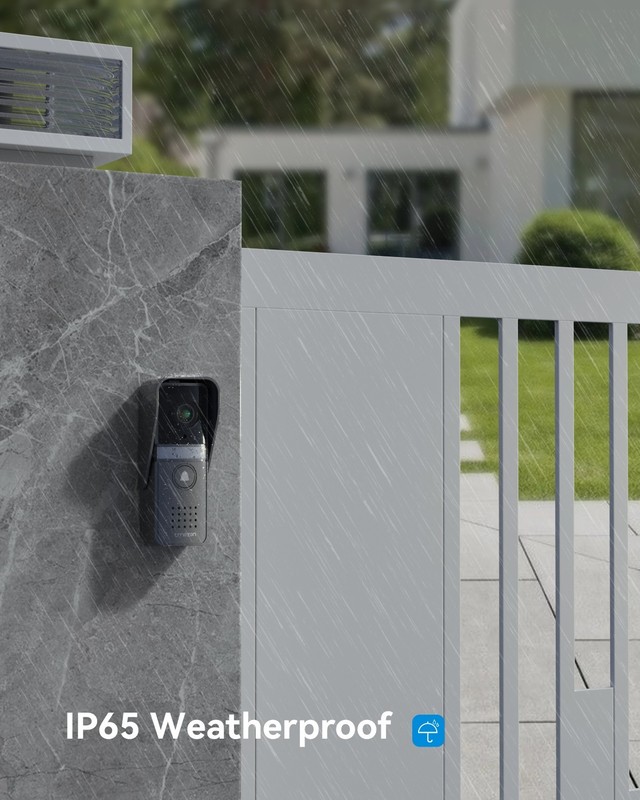 Wired Video Doorbell Intercom System Security 7''Monitor Video Camera Waterproof gallery