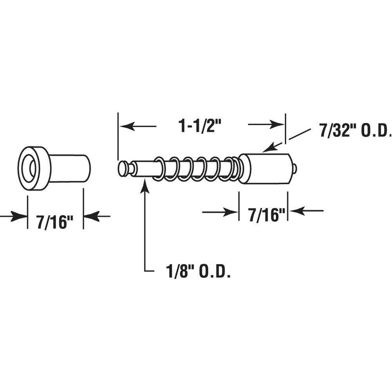 L 5785 7/32 In. Diecast Window Screen Plunger 6 Pack gallery