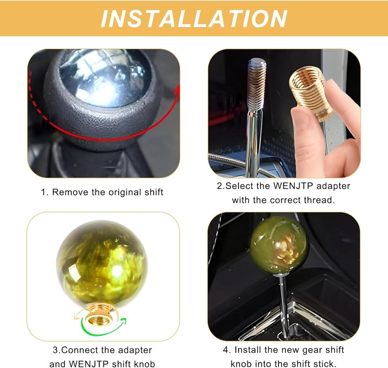 Thread Adapters for Shift Knobs, M8 x 1.25 / M10 x 1.25 / M10 x 1.5 Brass, Unive gallery