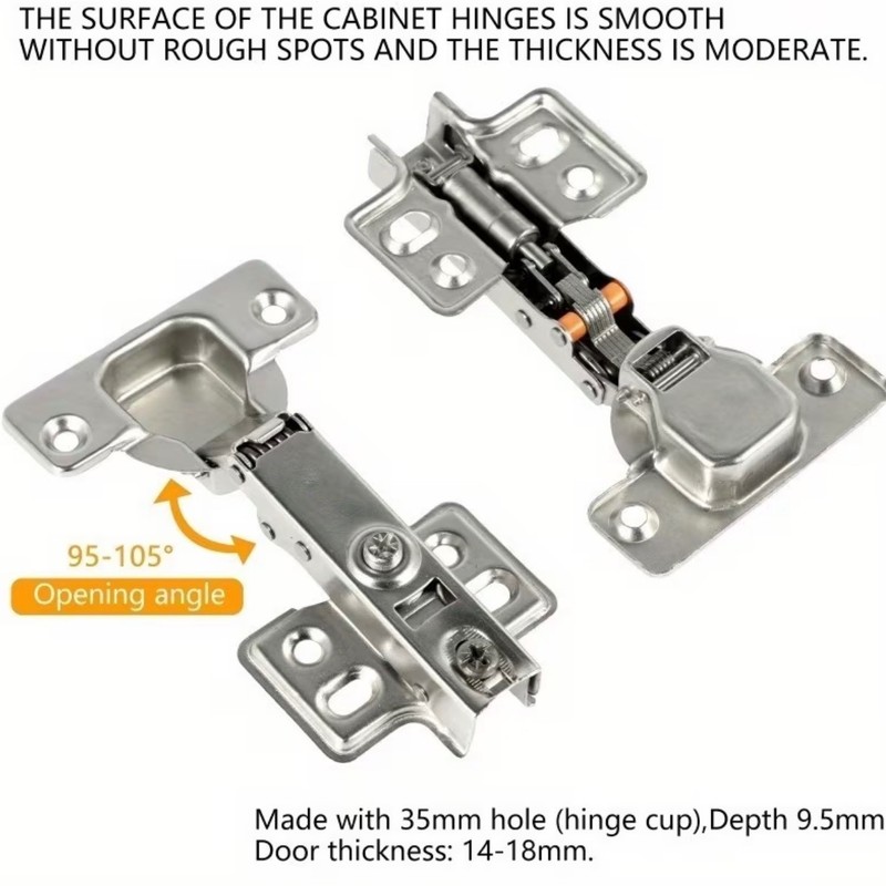 Concealed Cabinet Hinges Soft Close Frameless Kitchen Door Clip-On European Hing gallery