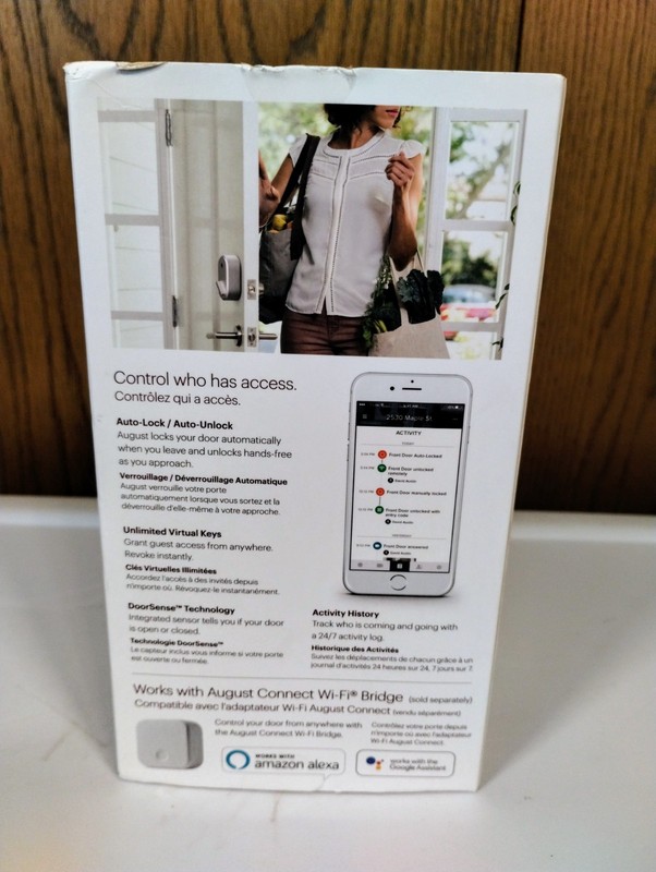 August Smart Deadbolt Lock - 3rd Generation - Silver - Keyless Entry /s gallery