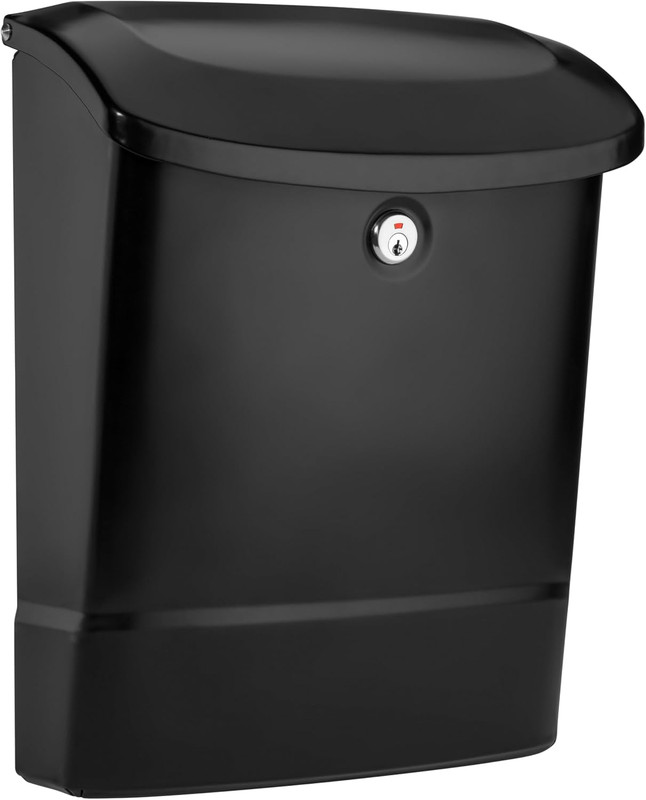 Parkside™ Locking, Vertical Wall-Mounted Mailbox for Outside, Metal Galvanized S