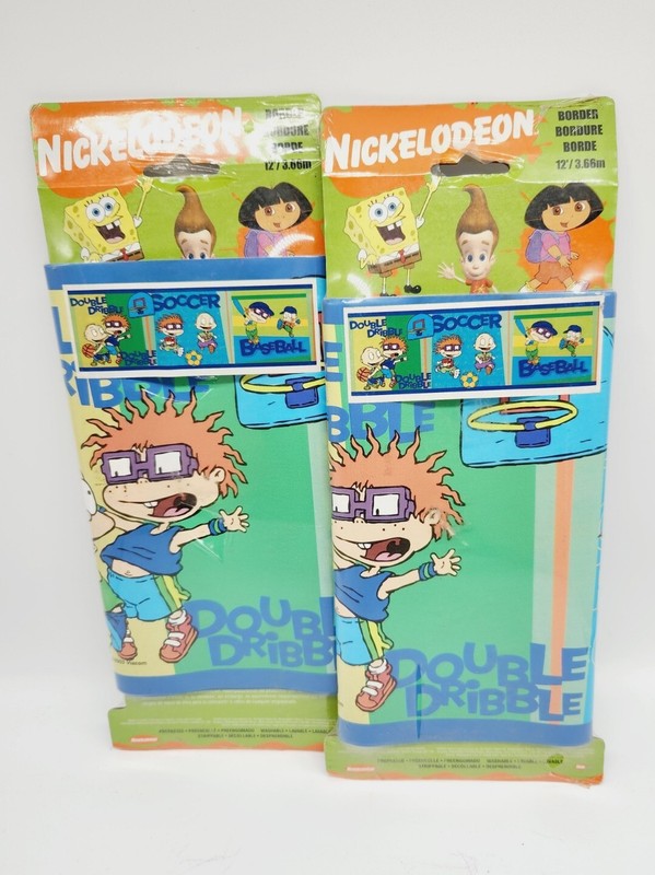 LOT of 2 Rugrats Prepasted Border Nickelodeon 4 Yards 2003 WALLPAPER