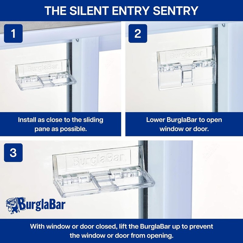 Adjustable Sliding Glass Door Locks – 2 Pack, Easy Installation, Modern Security gallery