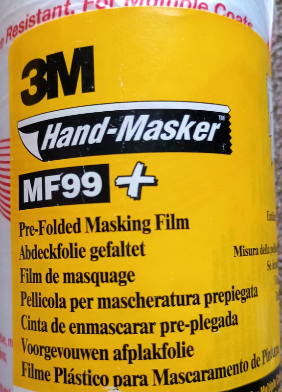 3M Hand-Masker 4 Rolls MF99+ Pre Folded Masking Film 8.25′ x 90′ Paint Drywall