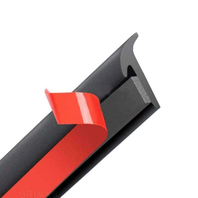 Auto Rubber Weather Seal Strip 5M Self Adhesive Windshield Edge Trim Black