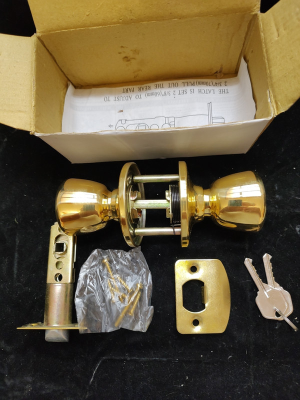 Polished Brass Door Lock – multiple locks & key codes great for rentals