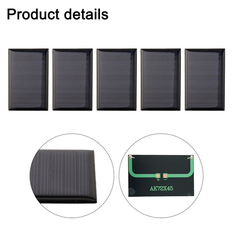 For Mini Solar Panel Module 5pcs 6V 70mA for Off Grid Low Power Devices gallery
