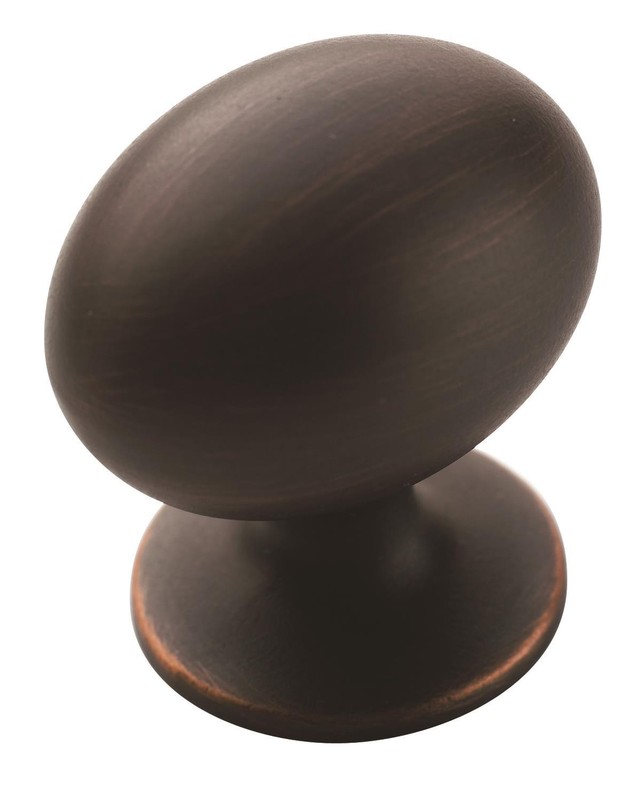 Allison Value 1-3/8 in (35 mm) Length Oil-Rubbed Bronze Cabinet Knob – 10 Pack