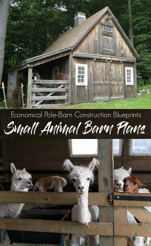 3 Small Animal Barn Plans - Complete Pole-Barn Construction Plans (B2) gallery