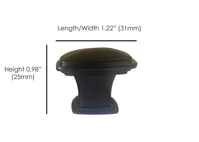 Matte Black Square Knob Handle Pull Kitchen/Bathroom Cabinet Hardware gallery