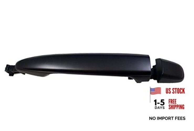 TO-3181S-RER – Outside Exterior Outer Door Handle, Smooth Black – Rear (Left