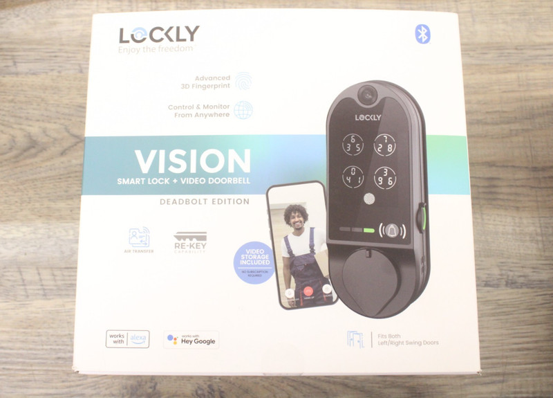 Lockly Vision Smart Deadbolt Lock Video Doorbell Black PGD798MB