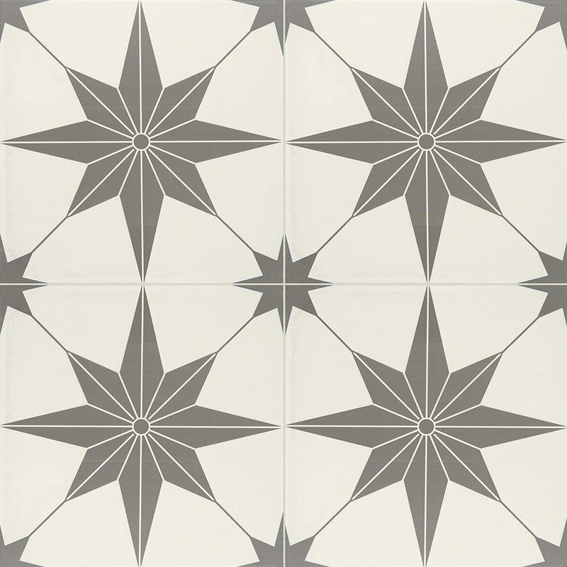 12x12 TrueNorth Geometric Pattern Modern Encaustic Style Ceramic Wall Floor Tile gallery