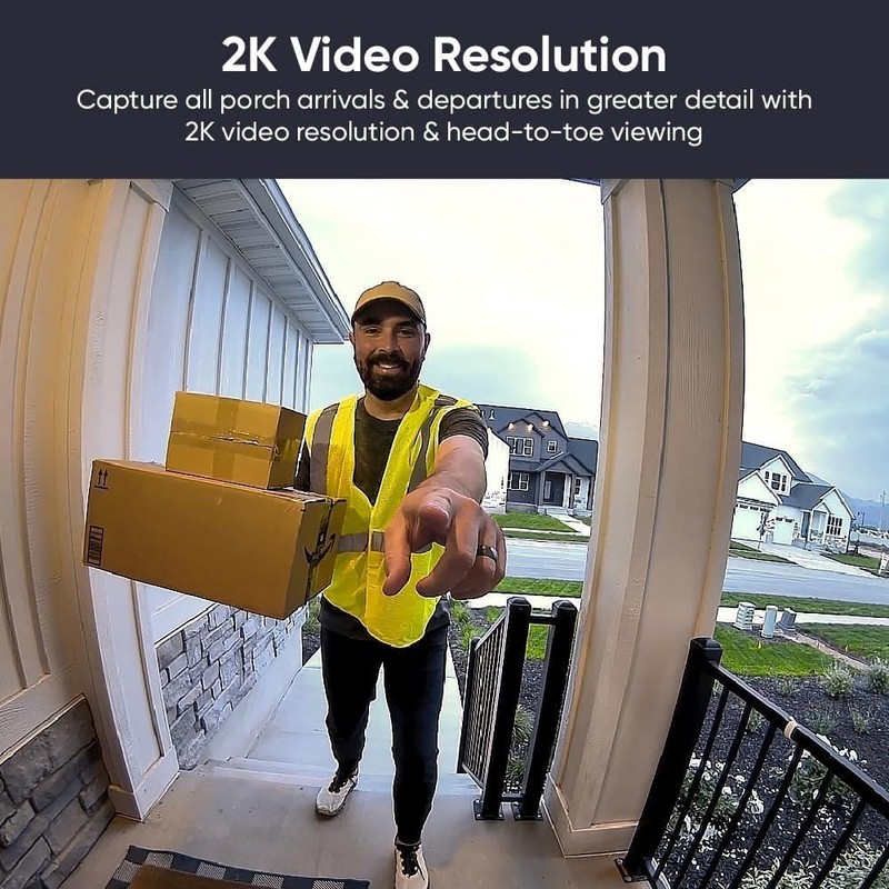 Smart Video Doorbell V2: 2K Resolution, Night Vision & Expert Setup Included gallery