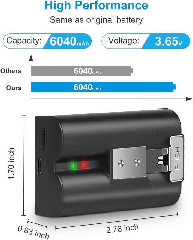 Versatile Rechargeable Batteries for Ring Cameras - 6040mAh Dual Pack Solution gallery