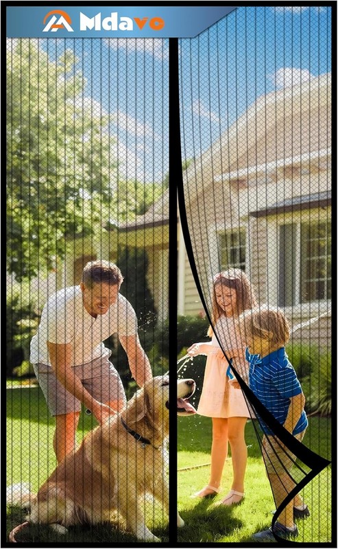 Mesh Screen with Magnetic Closure-Keeps Bugs Out Let Breeze in, Heavy Duty – Pet