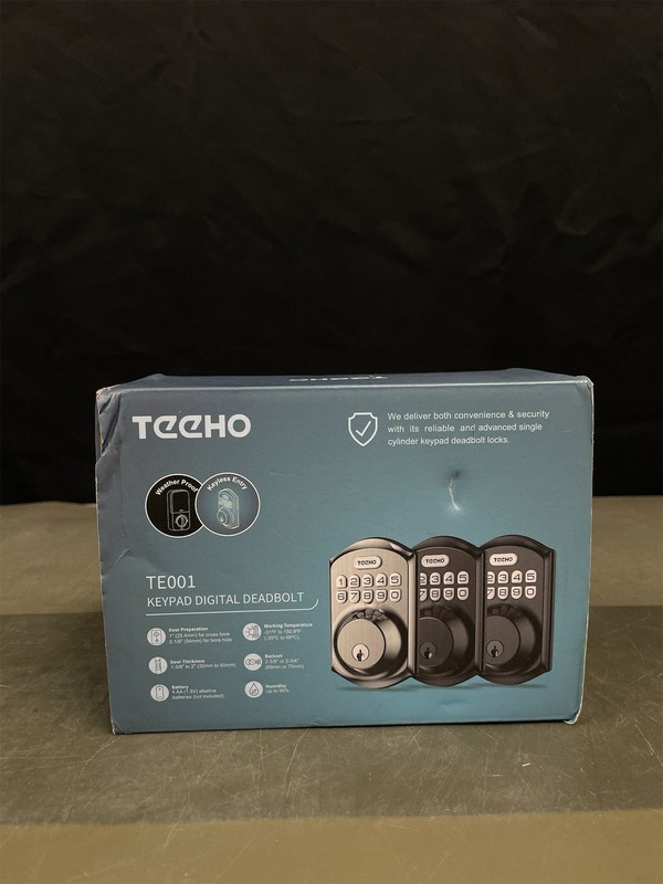 TEEHO TE001 Keyless Entry Door Lock with Keypad – Smart Deadbolt Lock for Fron 1