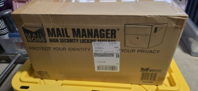 Mail Boss Curbside Security Locking Mailbox - Black - BRAND NEW gallery
