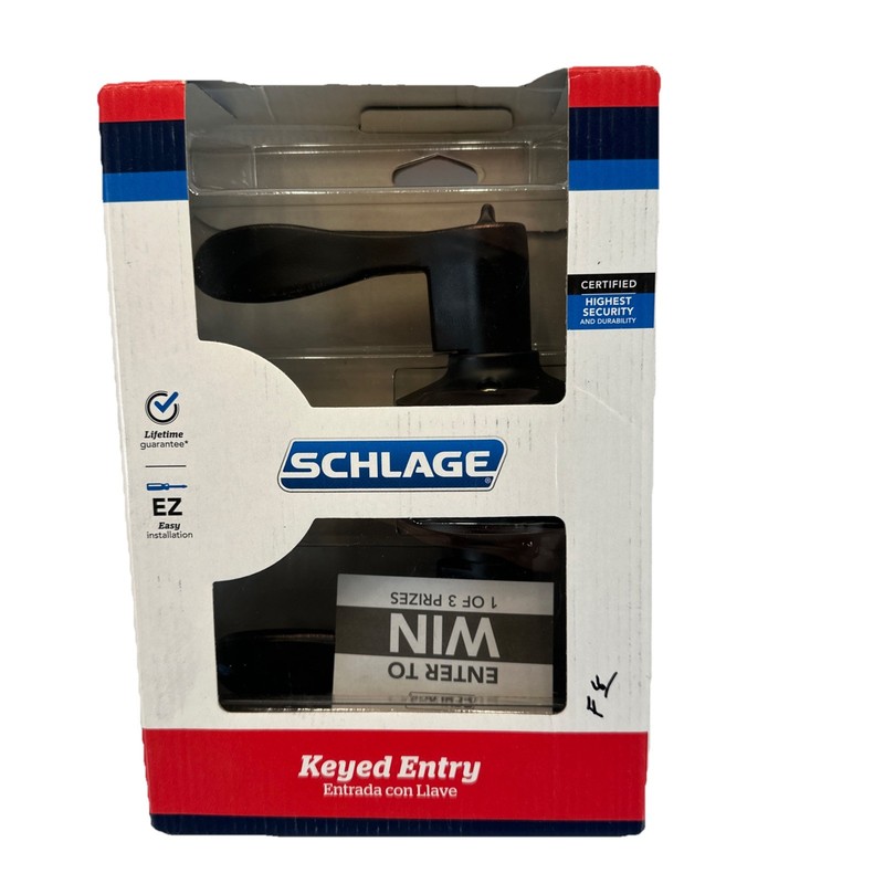 Schlage Accent Reversible Keyed Entry Door Handle Aged Bronze F51 V ACC 716
