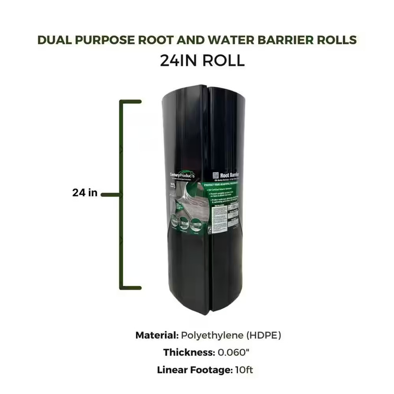 24 In. D X 120 In. L Polyethylene Dual Purpose Root and Water Barrier Rolls