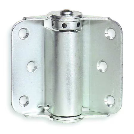Spring Hinge, Steel, Full Surface Mounting, 1 15/32 In Leaf W X 2 55/64 In Leaf