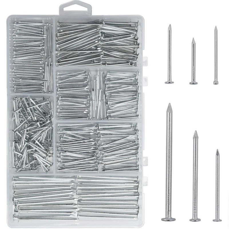 376pcs Premium Hardware Nails Assortment Kit, Maximum Length 2 Inches