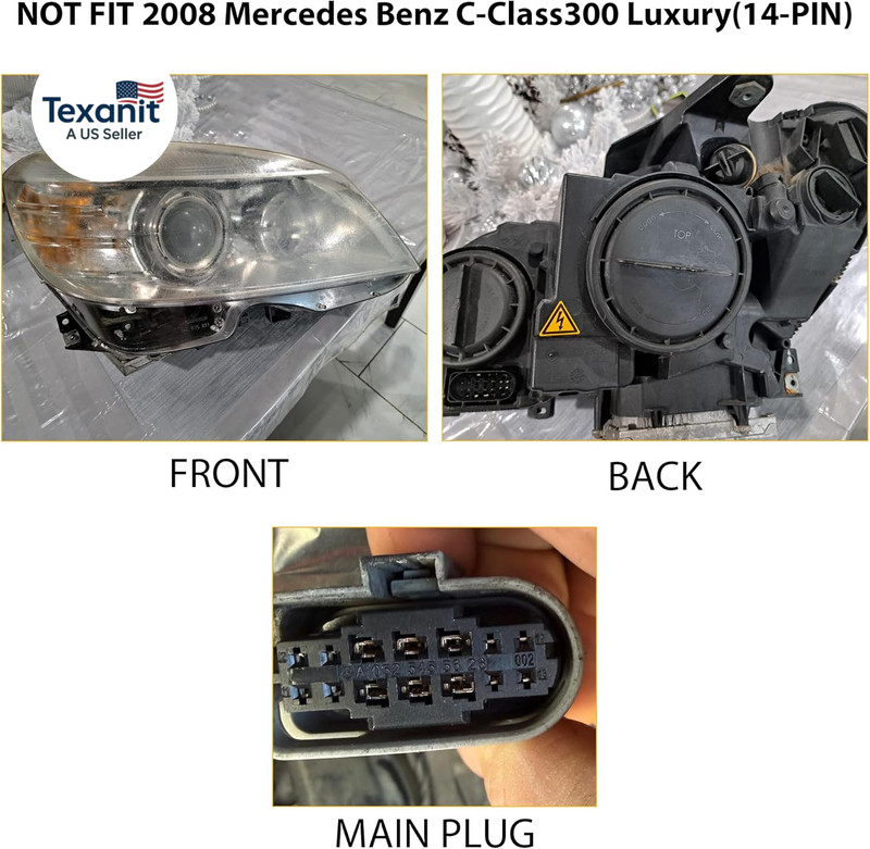 Projector Headlights Compatible for 3Rd Gen Benz C-Class Sedan W204 C300 C350 C6 gallery