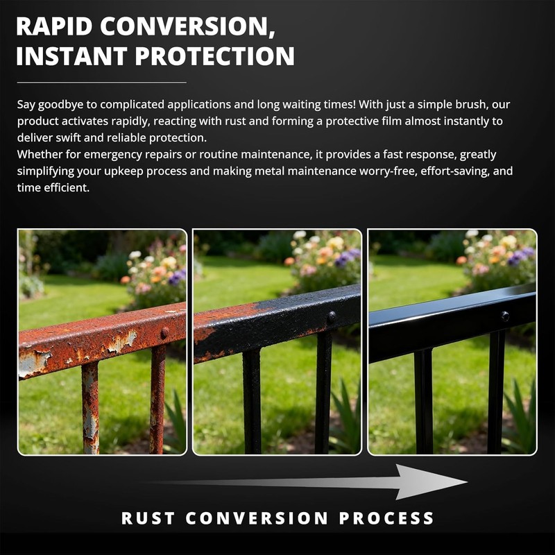 DWIL Rust Converter 16oz Metal Primer Black Rust Prevention Paint (Pack 1) gallery
