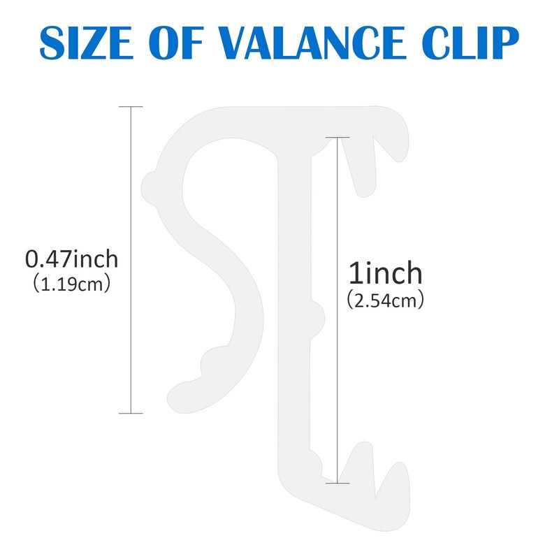 Blind Valance Window Blind Clips 1 Inch Hidden White Plastic Valance Retainer... gallery