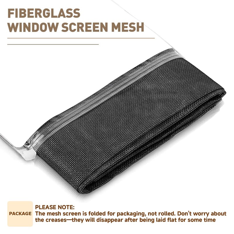 Window Screen Mesh, 47"x98" (120x250cm) Black, DIY Adjustable Durable Fibergl... gallery